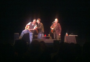 Lyle Lovett, John Hiatt and Jeff Daniels on stage